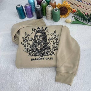 Gale Embroidered Sweatshirt, Baldur&#39;s Gate Sweatshirt, Baldur&#39;s Gate For Fans, Gift for gamer