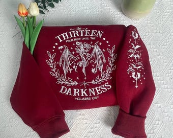 The Thirteen Embroidered Sweatshirt, Throne Of Glass, Bookish Reader Gift
