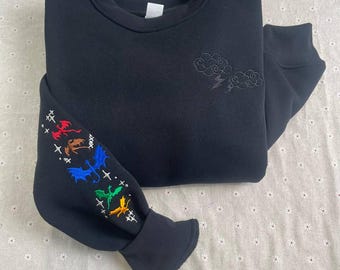 Sudadera bordada Fourth Wing, diseño de jinete de dragón