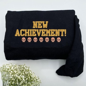 Embroidered  New Achievement Dungeon Crawler Carl Sweatshirt, Gift For Reader Shirt, Fantasy Science Fiction Book Lover Donut Fan Tee
