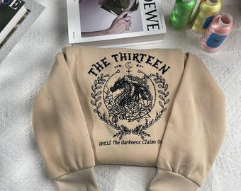 The Thirteen Embroidered Sweatshirt, Throne of Glass, Bookish Gift
