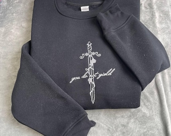 Sudadera bordada "No te rindas", "Trono de Cristal", "Sudadera con capucha", "Trono de Cristal", "Aelin Galathynius"