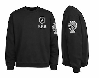 Resident Evil RPD Embroidered Sweatshirt, Raccoon City Police Hoodie, Gamer Gift for Him, Horror Game Shirt, Leon Kennedy Inspired