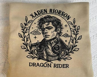 Embroidered Xaden Riorson Sweatshirt, Fourth Wing Dragon Rider Hoodie