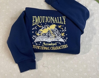 Embroidered Dragon Rider Sweatshirt, Book Lover Gift
