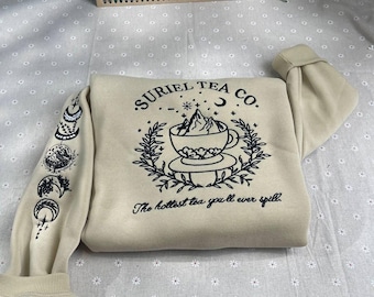 Geborduurd Suriel-sweatshirt, leesgrage ACOTAR-hoodie