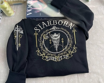Starborn Light It Up Embroidered Sweatshirt, Crescent City Hoodie, Bryce Quinlan Shirt, Bookish Shirt