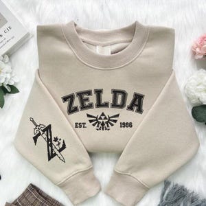 Embroidered Legend of Zelda Sweatshirt, Tears Of The Kingdom Hoodie, Gift for Gamer,  Gamers Hoodies, Best Gift For Birthday