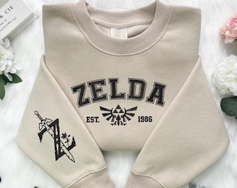 Embroidered Legend of Zelda Sweatshirt, Tears Of The Kingdom Hoodie, Gift for Gamer,  Gamers Hoodies, Best Gift For Birthday