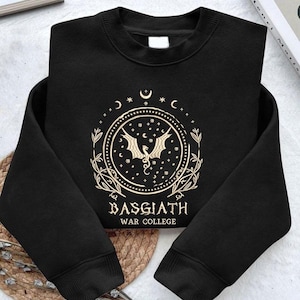 Embroider  Fourth Wing Sweatshirt, Basgiath War College Hoodie, Dragon Rider,Violet Sorrengail,Xaden Riorson,Riders Quadrant,Fantasy Reader