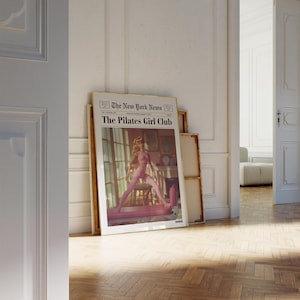 Stampa Pilates Girl Club, poster estetico minimalista per il fitness, arte murale per yoga e pilates, decorazione motivazionale per il benessere, stampa Pilates, digitale