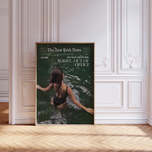 トレンディな新聞のプリント、ニューヨークの雑誌の表紙、不在通知ポスター、レトロなウォールアート、ヴィンテージのバーカート、プレッピーなインテリア | すぐにダウンロード
