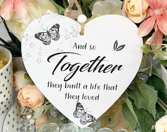Loving Friendship And Together They Built A Life They Loved  Wooden Heart