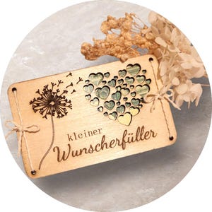 Wunscherfüller Holzkarte | Geldgeschenk