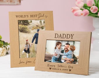 Personalised Daddy Frame,Fathers Day Gifts From Kids,Daddy Grandpa Gifts,Fathers Day Picture Frame,New Dad Gift,Picture Frame With Message