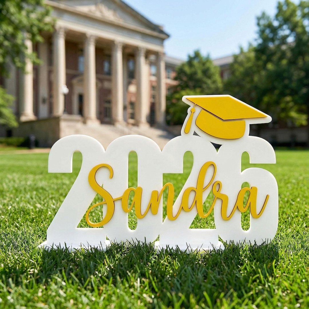 Personalized Graduation Sign 2026, Custom Wooden Name Sign, Senior 2026 ...