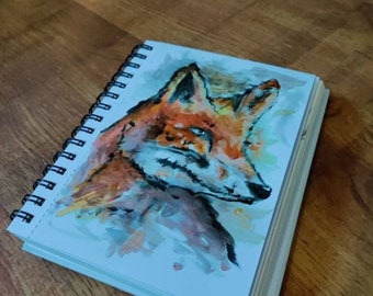 Fox in water color those magical moments
