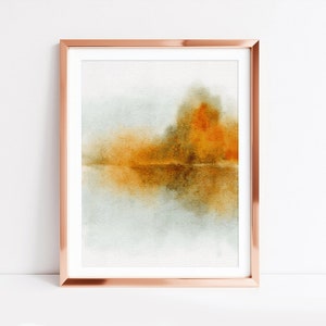 Abstract Fall Landscape Print, Abstract Autumn Landscape Printable Art, Watercolor Fall Prints, Watercolour Landscape, Autumn Painting