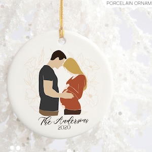 Pregnancy Christmas Ornament, Expecting Parents Christmas Ornament, Pregnancy Keepsake, Pregnant Couple Ornament, Gift For Expecting Mom