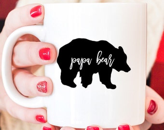 Papa Bear coffee mug, New dad coffee mug for papa bear, gift for dads, Daddy coffee mug, papa bear mug, new dad gift, gift for new parents