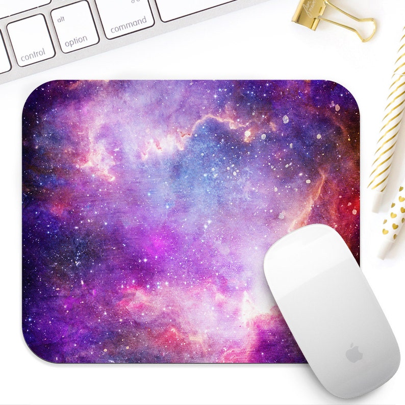 Colorful Galaxy Mouse Pad Cosmic Watercolor Nebula Mousepad Etsy