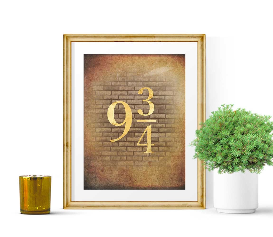 Platform 9 3/4 sign Printable Hogwarts Express Platform | Etsy
