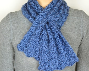 Subtle Chevron Keyhole Scarf  - PDF Crochet Pattern - Instant Download