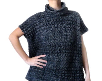 Subtle Stripes Poncho - PDF Crochet Pattern - Instant Download