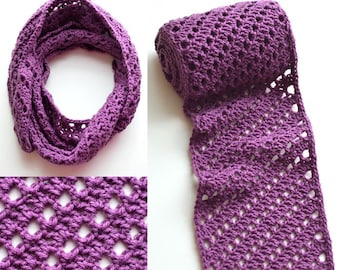 Diagonal Striped Scarf - PDF Crochet Pattern - Instant Download