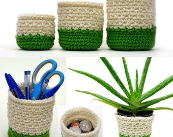 3 Mini Storage Containers - PDF Crochet Pattern - Instant Download