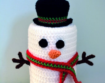 Snowman Toilet Paper Roll Cover - PDF Crochet Pattern - Instant Download