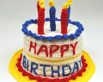 Birthday Cake Hat - 5 Sizes - PDF Crochet Pattern - Instant Download