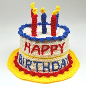 Birthday Cake Hat - 5 Sizes - PDF Crochet Pattern - Instant Download