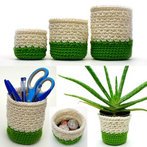 3 Mini Storage Containers - PDF Crochet Pattern - Instant Download