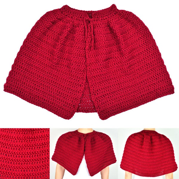 Classic Capelet - 9 Sizes - PDF Crochet Pattern - Instant Download