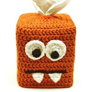 Monster Tissue Box Cover - PDF Crochet Crochet Pattern - Instant Download