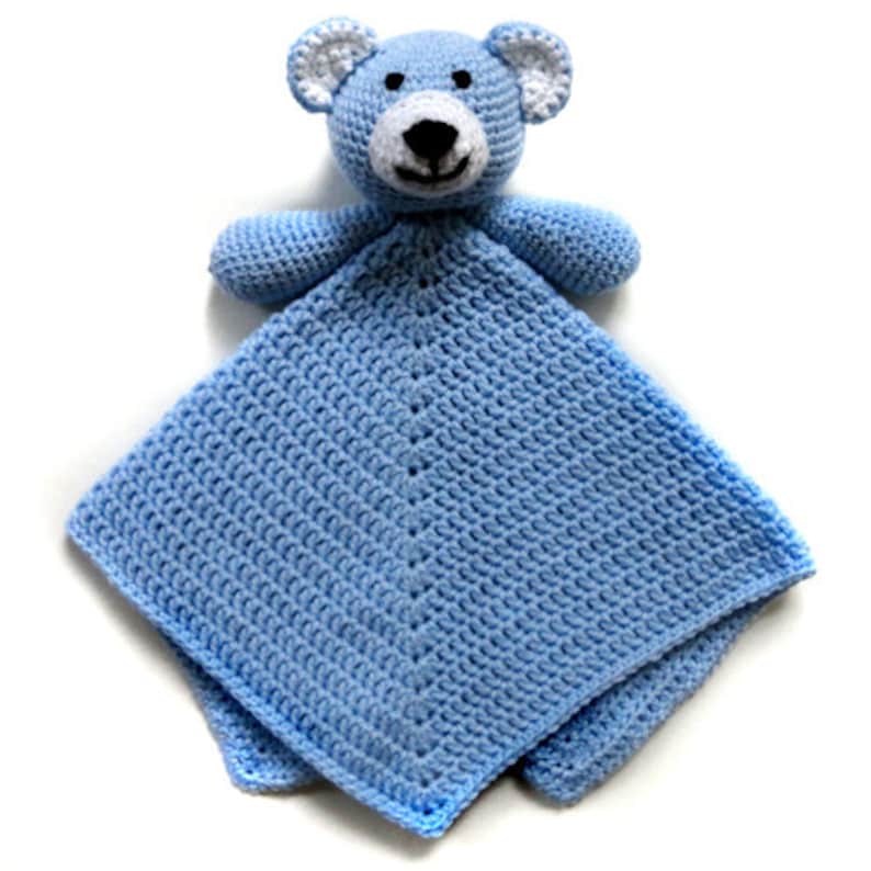 Teddy Bear Security Blanket PDF Crochet Pattern Instant Download image 1