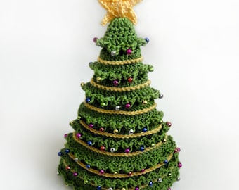 Christmas Tree Hat - 5 Sizes - PDF Crochet Pattern - Instant Download