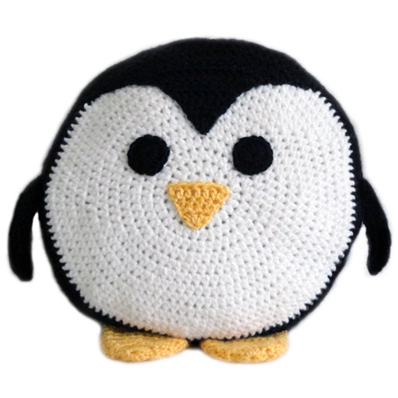Penguin Pillow PDF Crochet Pattern Instant Download image 1