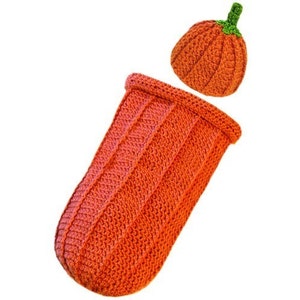 Pumpkin Baby Cocoon with Hat - PDF Crochet Pattern - Instant Download