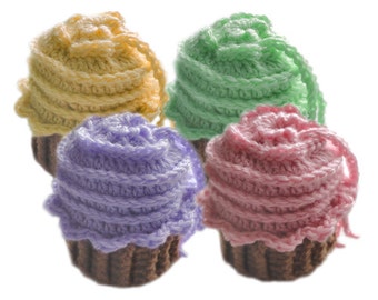 Cupcake Drawstring Bag - PDF Crochet Pattern - Instant Download