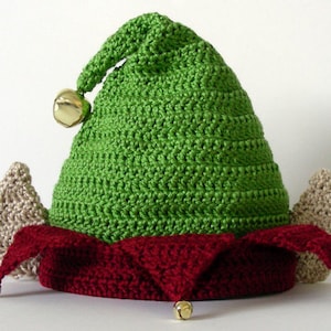 Elf Hat  (5 Sizes)  - PDF Crochet Pattern - Instant Download