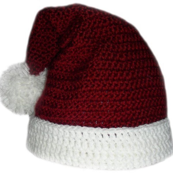 Santa Claus Hat (5 sizes) - PDF Crochet Pattern - Instant Download