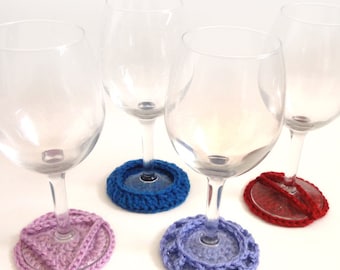 Wine Glass Coasters - PDF Crochet Patterns - Instant Download