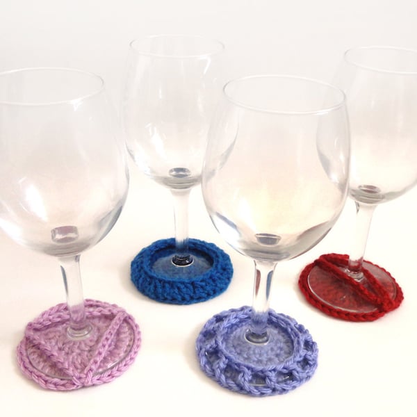 Wine Glass Coasters - PDF Crochet Patterns - Instant Download