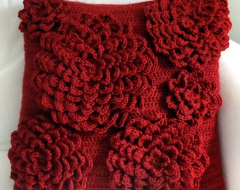 Multi Flower Pillow Cover - PDF Crochet Pattern - Instant Download