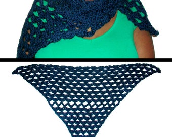 Open Shell Triangle Scarf - PDF Crochet Pattern - Instant Download