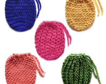 5 Drawstring Bags - PDF Crochet Pattern - Instant Download