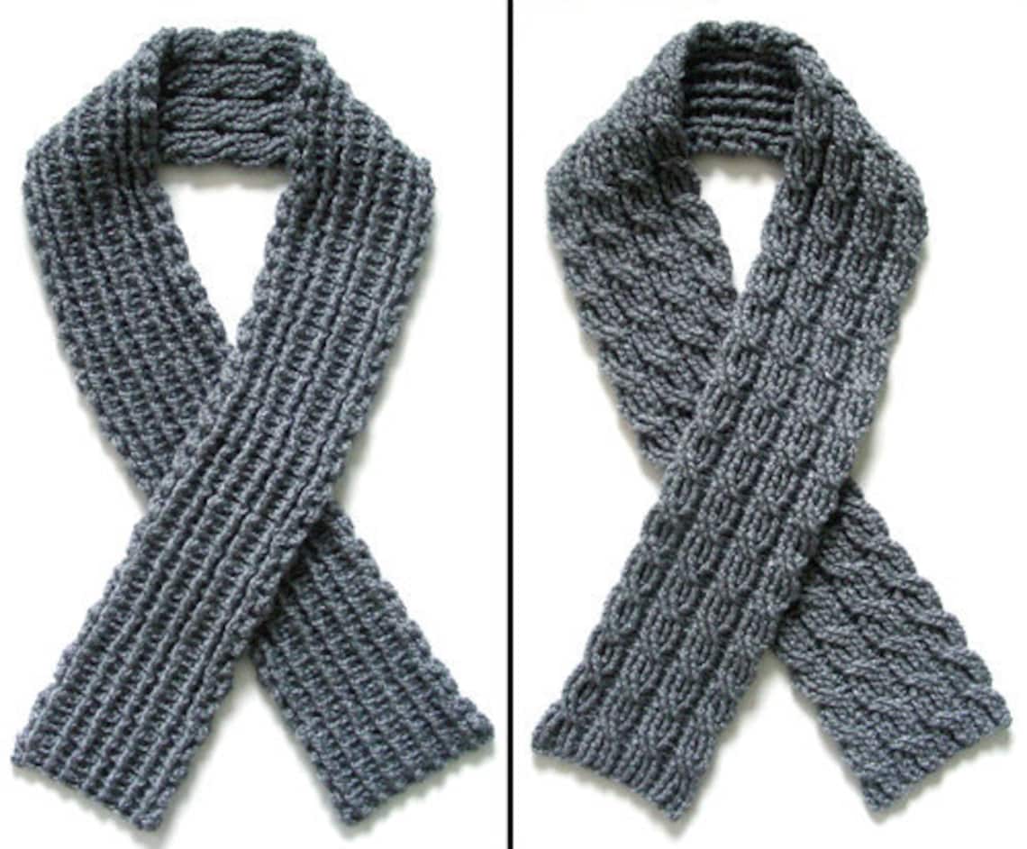 Reversible Cable Scarf PDF Crochet Pattern Instant Etsy