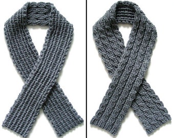Reversible Cable Scarf - PDF Crochet Pattern - Instant Download